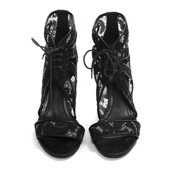 Givenchy Black Lace Cage Sandal Bootie Heel SIZE: 40 - Picture 5 of 16